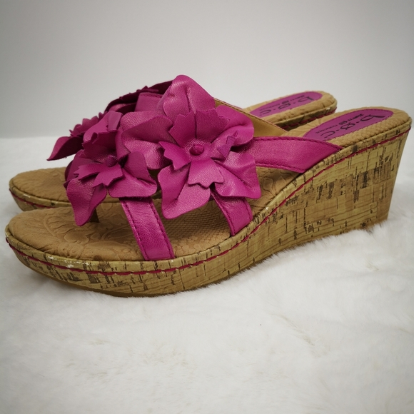 BOC Born Concept Shoes - BOC Born Concept 7 Wedge Sandal Pink Flowers